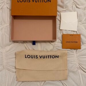 Louis Vuitton wallet box cover bag, and letter
